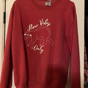 Sloth Crewneck Sweatshirt “Slow Vibes Only”